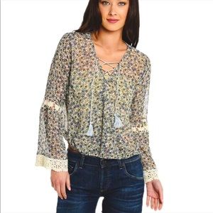 Cupcakes & Cashmere sheer floral top.  (JJ157)